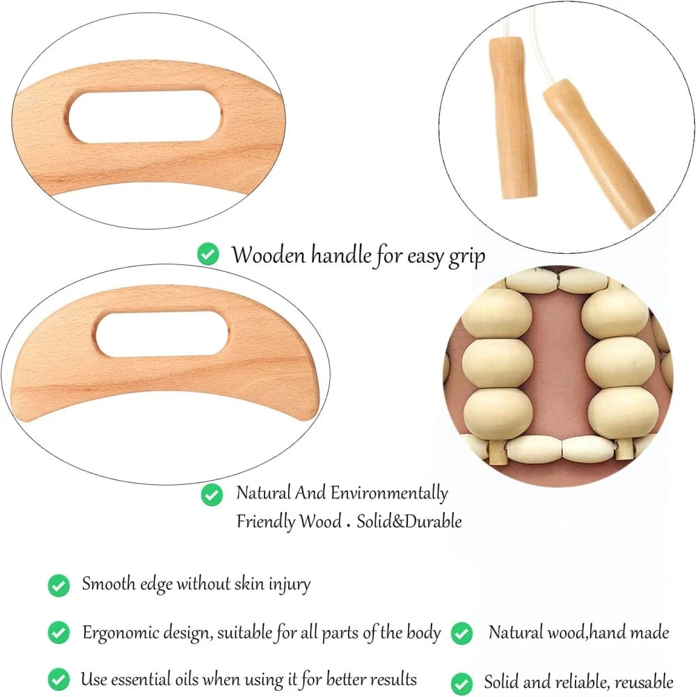 Wooden Body Massage Set – Relax & Sculpt
