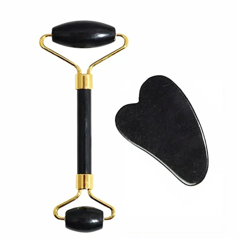 Natural Jade Roller & Gua Sha Set