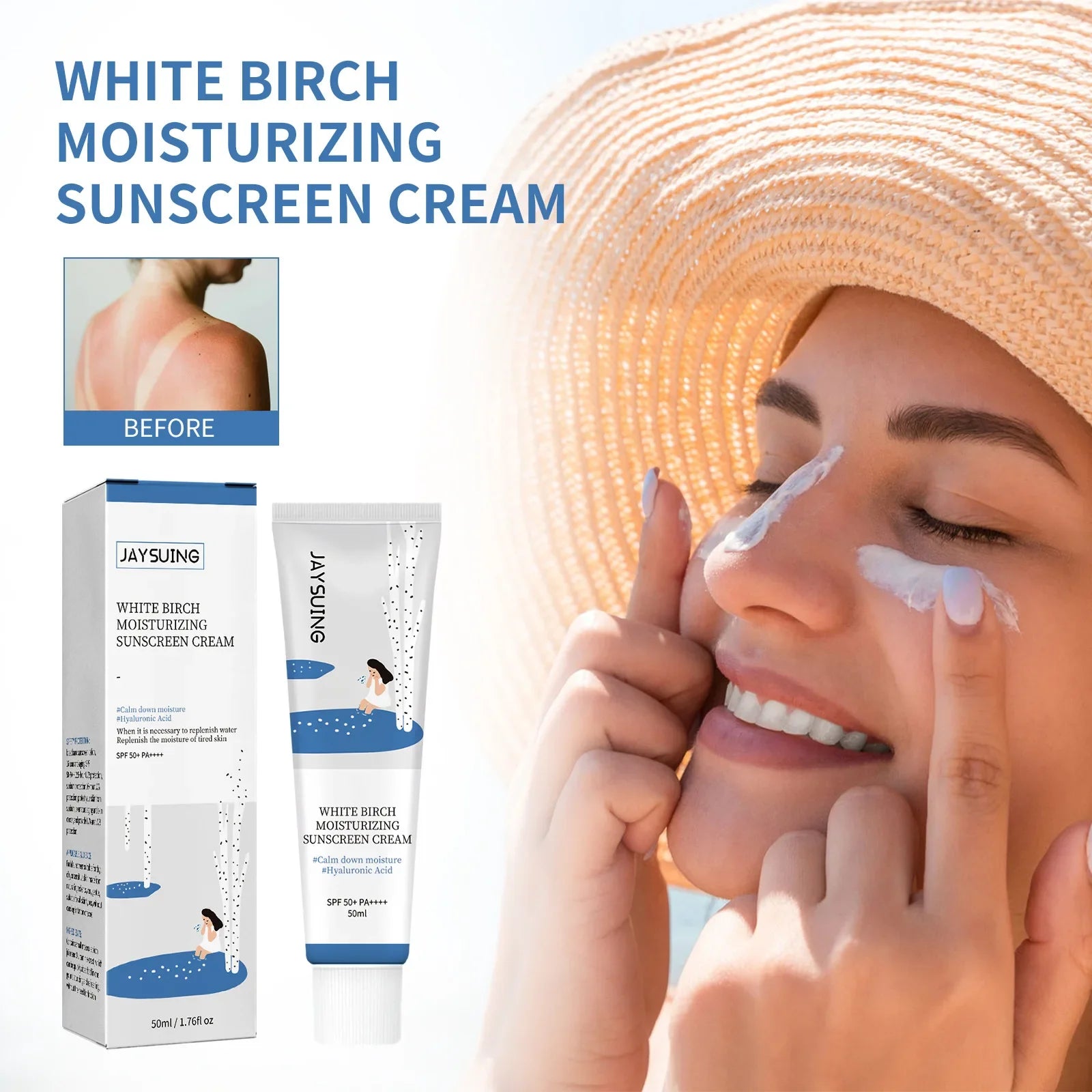 White Birch Sunscreen SPF50 Protection & Hydration